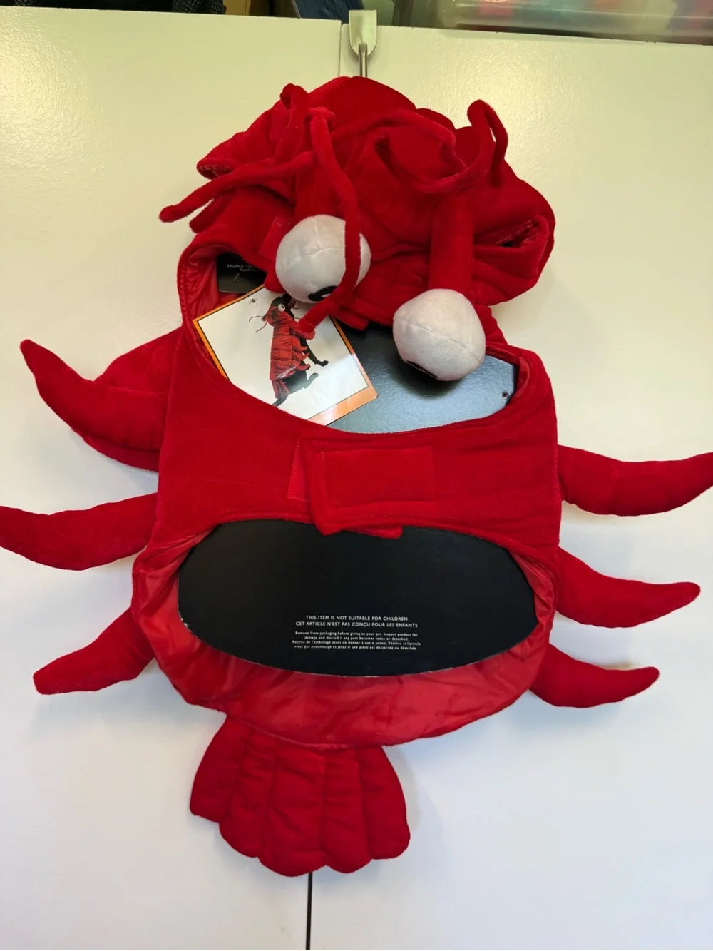 Red Lobster Pet Costume - Plush Dog Lobster Outfit